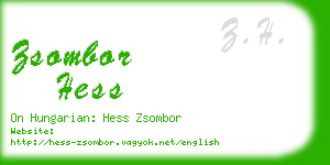 zsombor hess business card